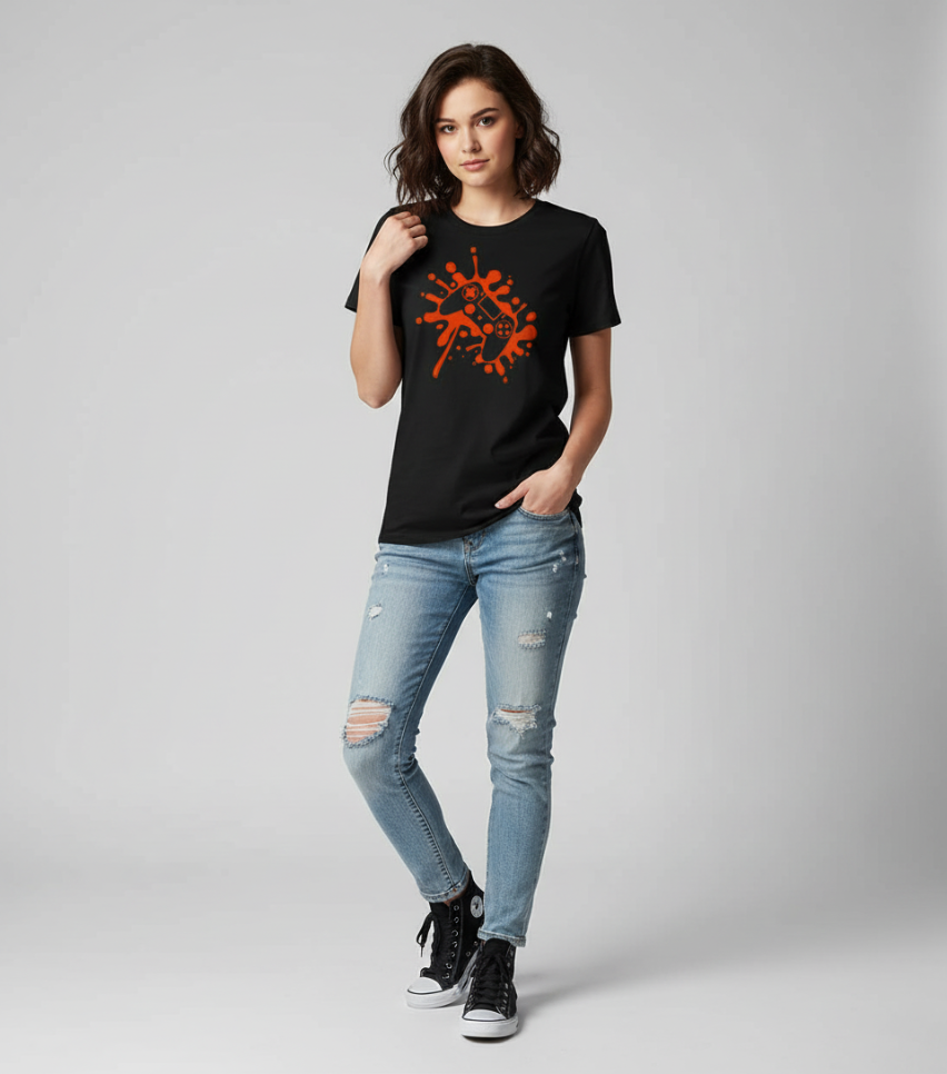 UV-Reactive Neon Gamer T-Shirt